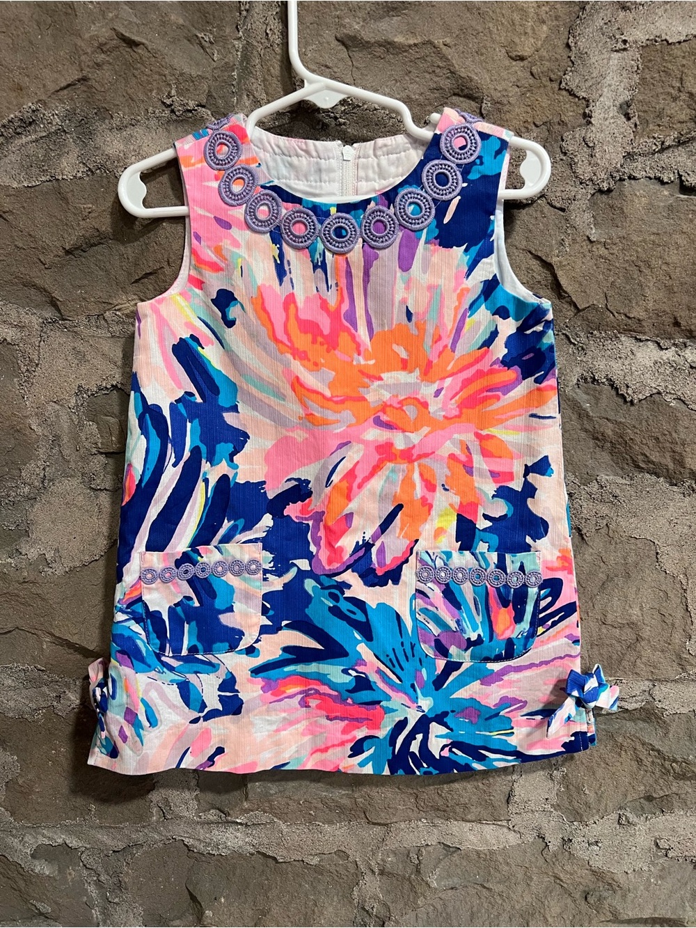 EUC size 3T Lilly Pulitzer Alina   Dress - Pink, Blue & Coral